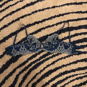 Floral blue bra
